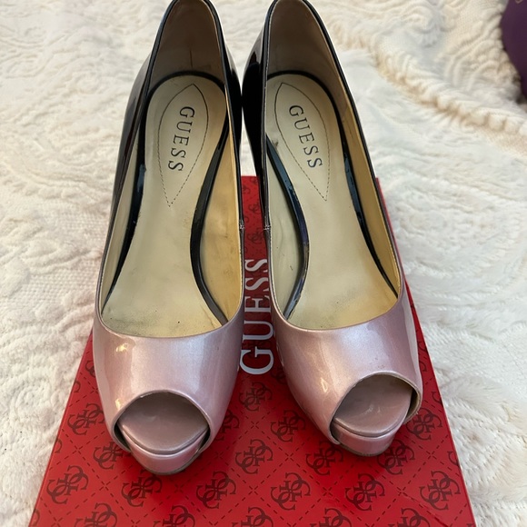 Guess Rose and charcoal platform open toed heel - Picture 2 of 5